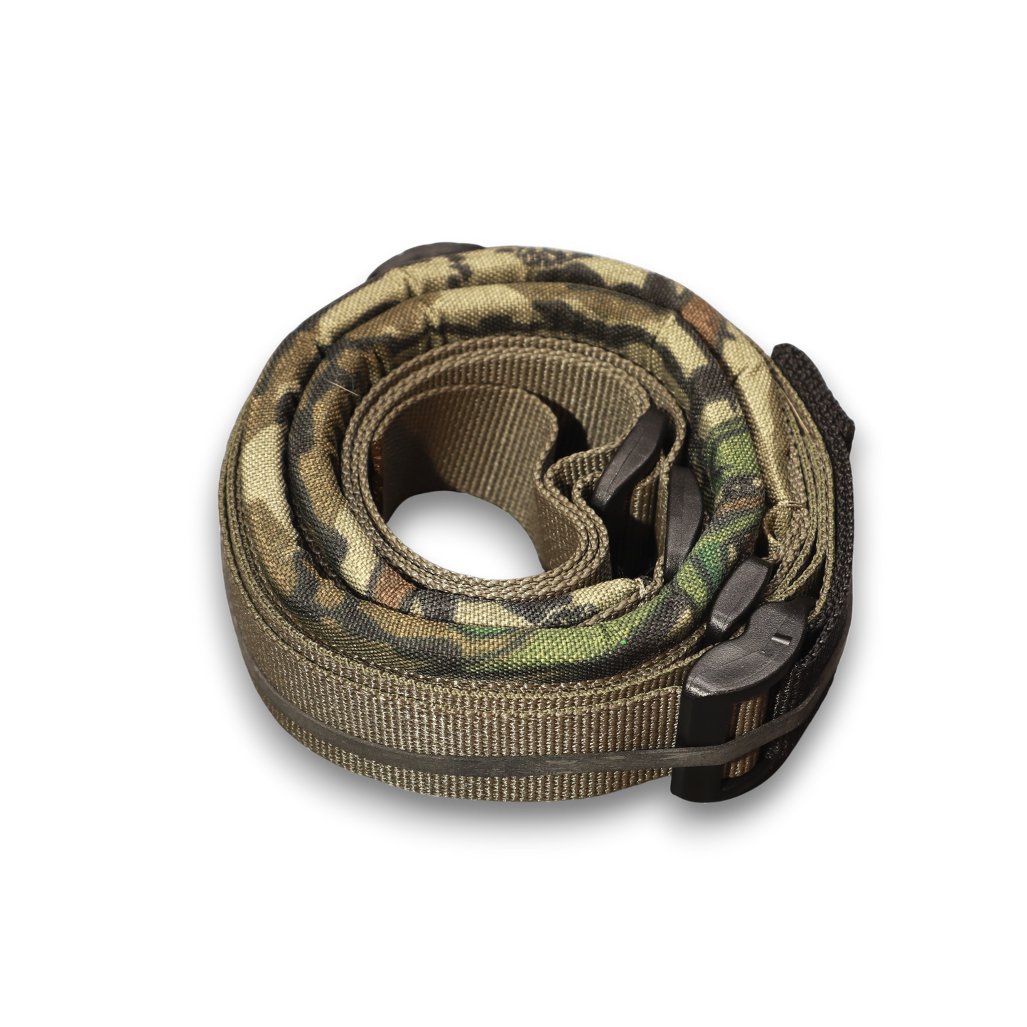 QUICK SHIP - Mossy Oak / RG Webbing / BLK Hardware - Padded sling