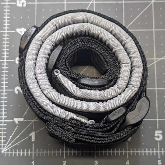 Black + Silver Padded Sling