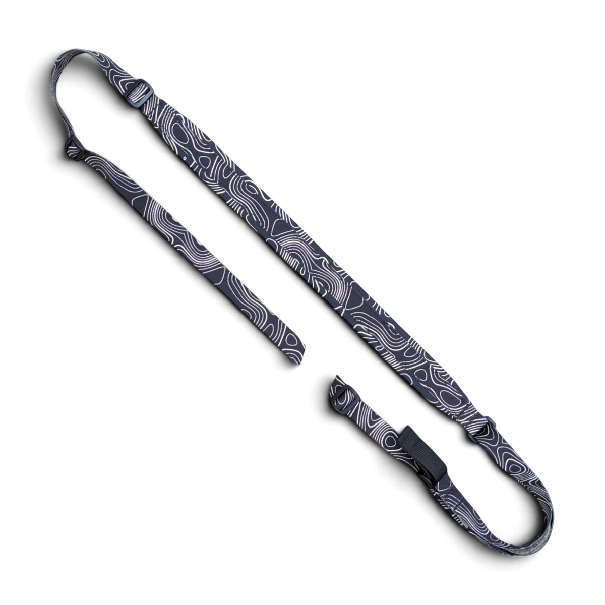 Topo Map Black Padded Sling