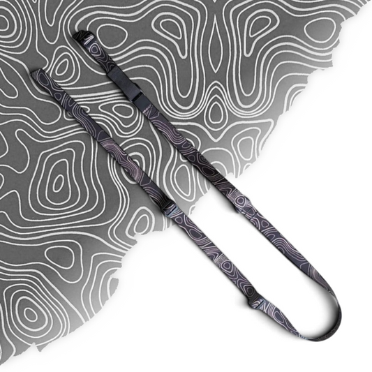 Topo Map Black Unpadded Sling
