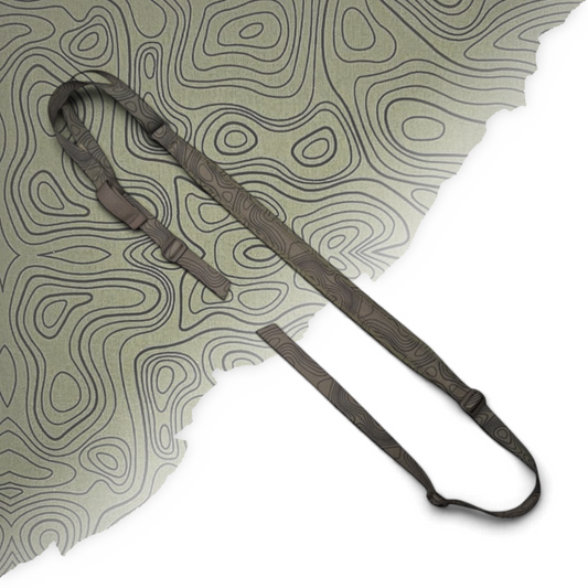 Topo Map Green Padded Sling